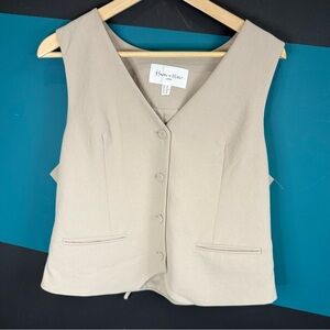 Haver and Blair Beige Button-Up Vest